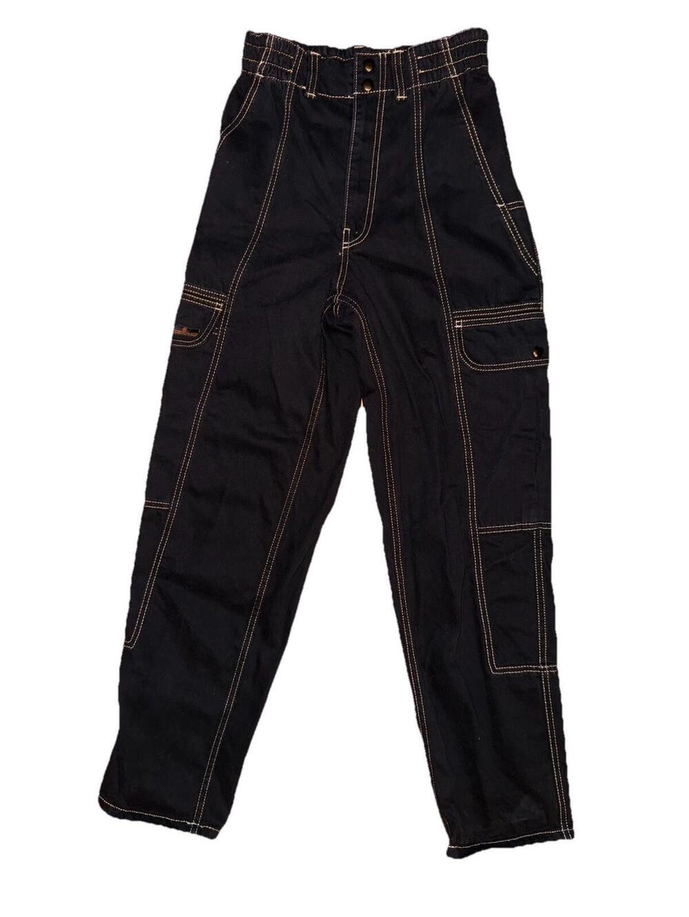 BDG Urban Outfitters Womens black cargo jeans 26 Skater goth Stretch Waist Y2K